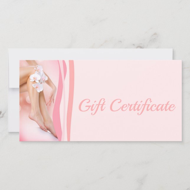 Body Waxing Geschenkgutschein Rosa Blume Orchid Dankeskarte (Vorderseite)