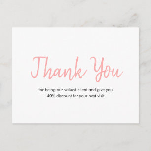 Body Waxing Hautpflege Boutique Minimal Danke Postkarte