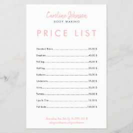 Body Waxing Wax Boutique Minimaler Text Design Fly Flyer