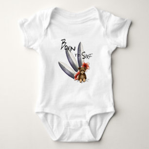 Body weißes Baby „Born to surf“, Teddy und Bl Strampler