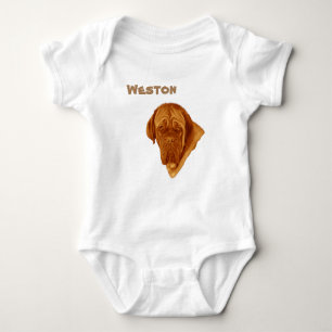 Body Weston Nom Avec Dogue De Bordeaux, Bodysuit Bébé