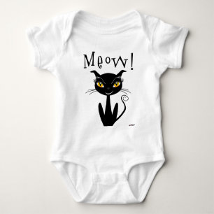 Body Whimsical Black Cat Meow!