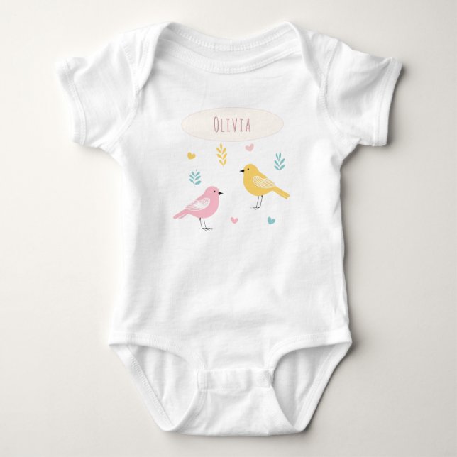 Body Whimsical Scandi Birds Cute Personalized (Devant)