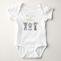 Wild One Animal Safari Noir Blanc Or Anniversaire