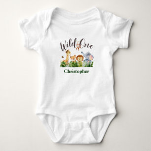 Body Wild One Baby Animals Baby 1st Birthday Cadeau