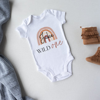 Body Wild One First Birthday Rainbow & Sun Personnalisé