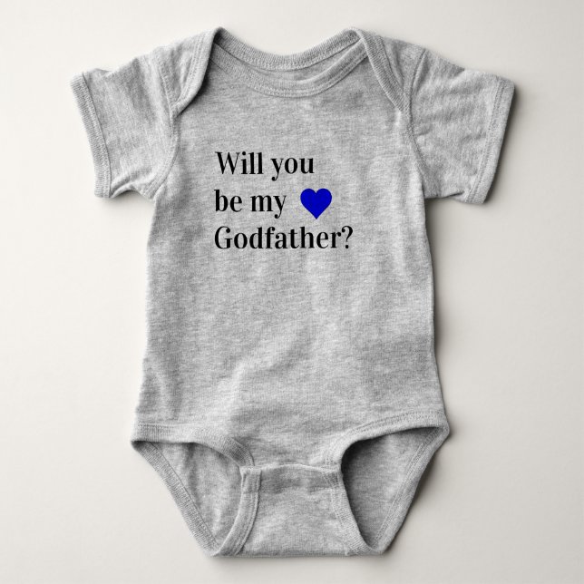 Body will you be my godfather baby bodysuit (Devant)