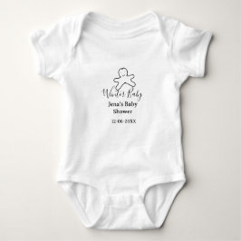 Body Winter baby shower cookie black scribble hand-draw