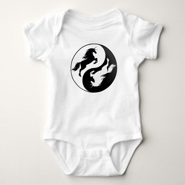 Body Yin Yang Unicorn Baby One Piece (Devant)