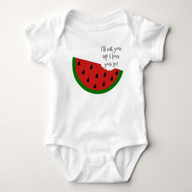Body Yummy dans ma tummy Watermelon Baby Shirt (Devant)