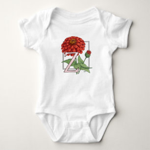 Body Z est pour le monogramme de fleur de Zinnias