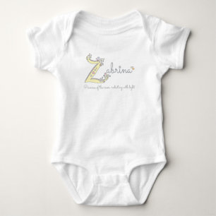 Body Zabrina Girls nom signifiant Z coeurs monogrammes