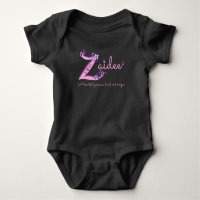 Zaidee girls Z nom signifiant vêtements pour bébé 