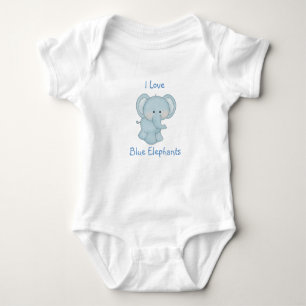 Body Zoo Animaux - I Love Blue Elephants