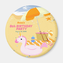 Bodyboard Girl Spaß Strand Geburtstagsparty Magnet