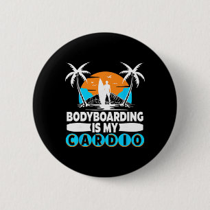 Bodyboarding-Fahrer und Surfen-Bodyboarder _1 Button