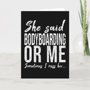 Bodyboarding-Sportgeschenk Karte