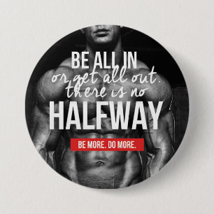 Bodybuiding Gym Motivation Button