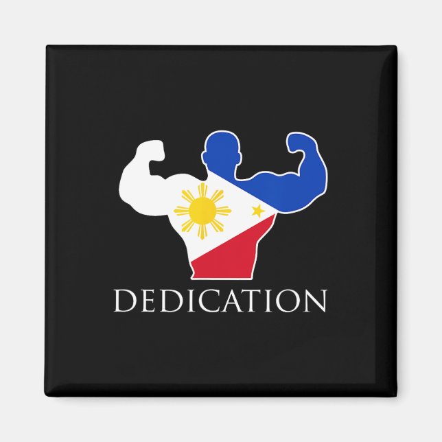 Bodybuilde der philippinischen Flagge Magnet (Vorne)