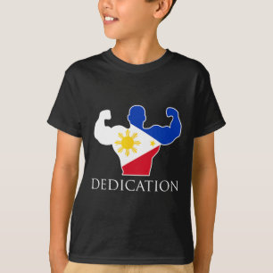 Bodybuilde der philippinischen Flagge T-Shirt