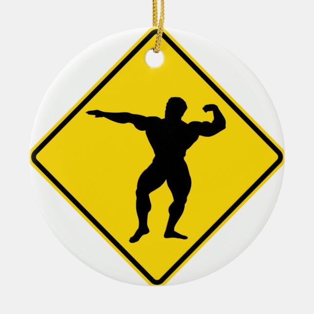 "Bodybuilder 1" Entwurf Keramikornament (Vorne)