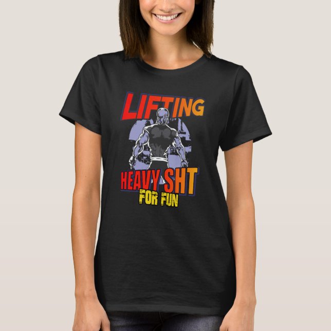 Bodybuilder deadlift and squat workout hoodie T-Shirt (Vorderseite)