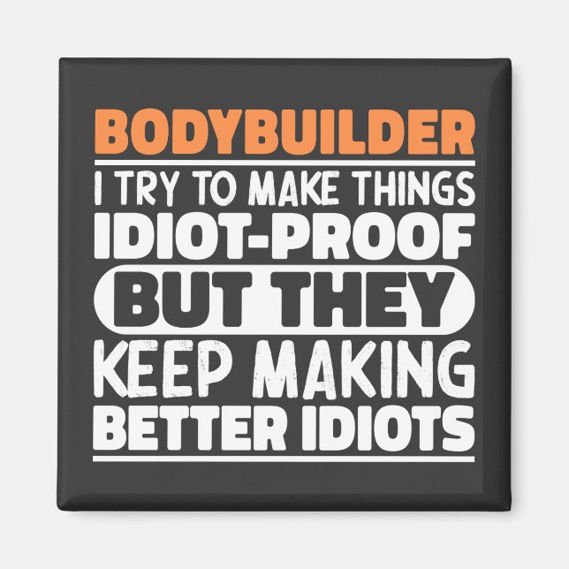 Bodybuilder, den ich versuche, die Dinge zu einem  Magnet (Vorne)