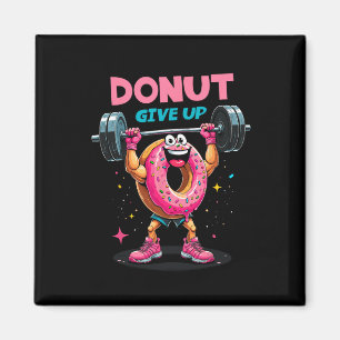 Bodybuilder-Donut-Gib-Nicht-Auf-Humor-Gym-Workout- Magnet