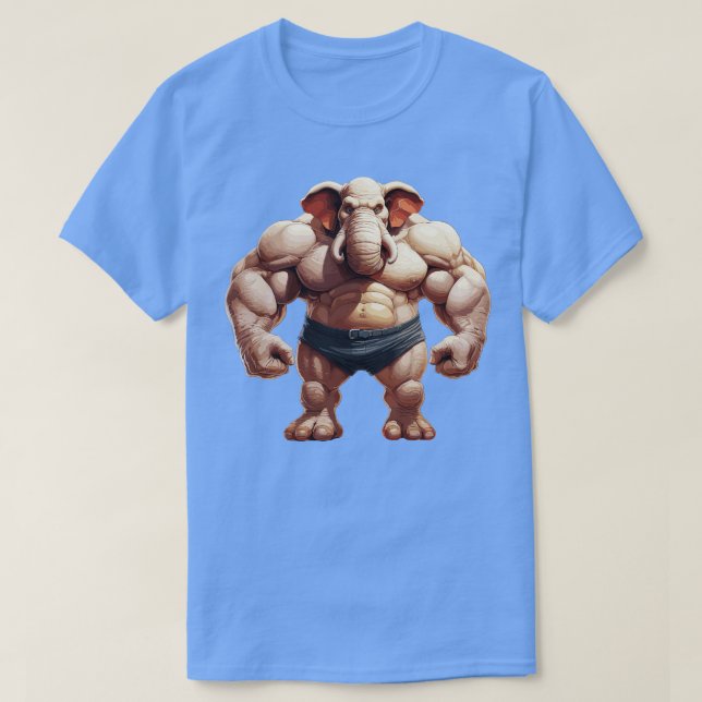 Bodybuilder Elephant 3 T-Shirt (Design vorne)