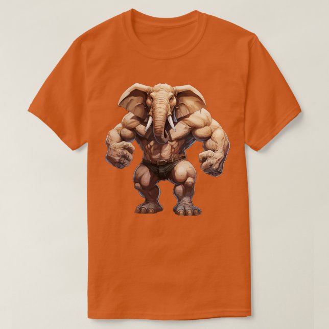 Bodybuilder Elephant T-Shirt (Design vorne)