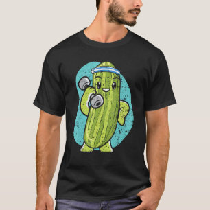 Bodybuilder Gurke Gemüse Pflanze Vegetarier Ve T-Shirt