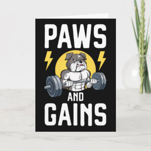 Bodybuilder Hunde Liebhaber Gym Kleidung Fitness W Karte