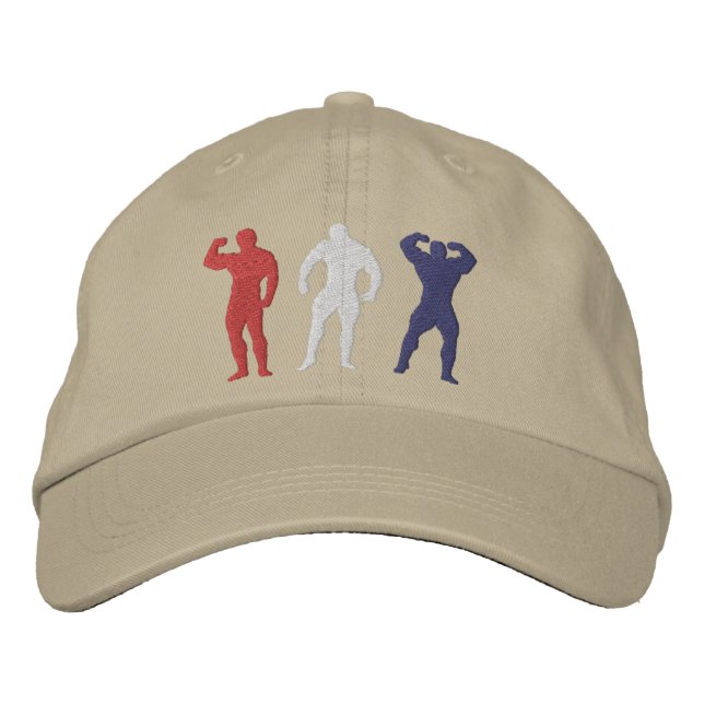 Bodybuilder Mens bestickte Cap Baseballkappe (Vorderseite)