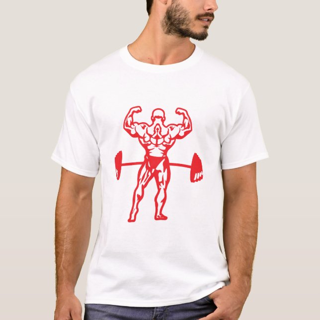 Bodybuilder Muskulatur ohne Humou-Hände T-Shirt (Vorderseite)
