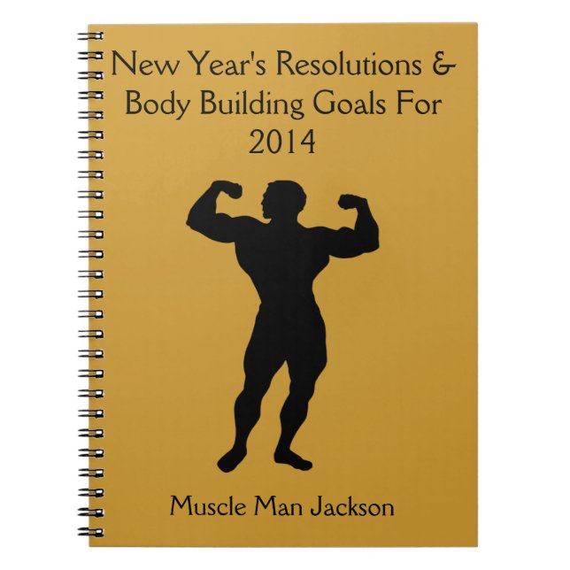 Bodybuilder Notebook Journal - Anpassbar Notizblock (Vorderseite)