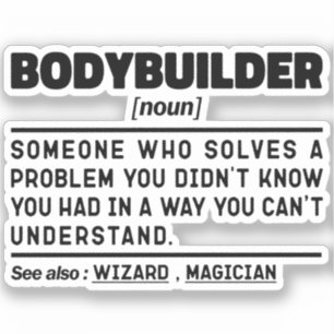 Bodybuilder Noun Definition Fitness Lover Workout Aufkleber