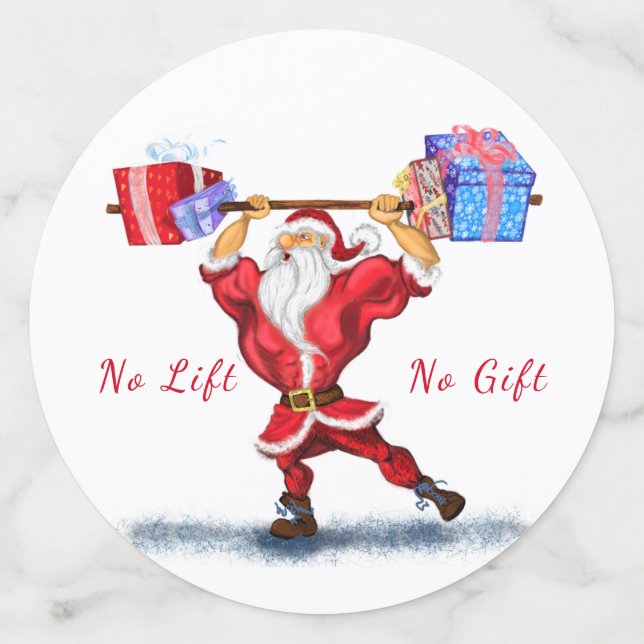 Bodybuilder Père Noël Funny Christmas Confetti (Grand verso)