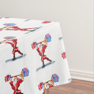 Bodybuilder Père Noël Noël nappes cadeaux