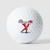 Bodybuilder Santa Funny Christmas Golf Balls Gesch