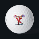 Bodybuilder Santa Funny Christmas Golf Balls Golfball<br><div class="desc">Weihnachtsgolfbälle mit Bodybuilder Weihnachtsmann mit Weihnachtsgeschenke Cartoon Gemälde Sammlung - Wählen / Fügen Sie Ihren einzigartigen Text / Name / Farbe - Machen Sie Ihre besonderen Briefmarke Golfbälle Geschenk - Neu vergrössern und verschieben oder entfernen und fügen Sie Elemente / Text mit Anpassungs-Tool! Malerei und Design von MIGNED. Bitte schauen...</div>