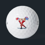 Bodybuilder Santa Funny Christmas Golf Balls Golfball<br><div class="desc">Weihnachtsgolfbälle mit Bodybuilder Weihnachtsmann mit Weihnachtsgeschenke Cartoon Gemälde Sammlung - Wählen / Fügen Sie Ihren einzigartigen Text / Name / Farbe - Machen Sie Ihre besonderen Briefmarke Golfbälle Geschenk - Neu vergrössern und verschieben oder entfernen und fügen Sie Elemente / Text mit Anpassungs-Tool! Malerei und Design von MIGNED. Bitte schauen...</div>