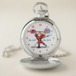Bodybuilder Santa Funny Christmas Pocket Watch Taschenuhr<br><div class="desc">Funny Pocket Watchs mit Bodybuilder Santa mit Weihnachtsgeschenk - Malerei - oder wählen / Fügen Sie Ihren einzigartigen Text / Name / Farbe - Make Your Special Gift - Umformen und verschieben oder entfernen und fügen Sie Elemente / Text mit Anpassungs-Tool! Zeichn und Design von MIGNED. Bitte schauen Sie sich...</div>