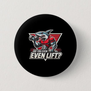 Bodybuilder Shark Lover Gym Fitness Workout Bodybu Button