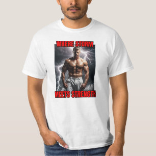 Bodybuilder und Sturm T-Shirt