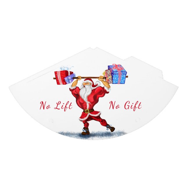 Bodybuilder Weihnachts-Funny Paper Party Hat Partyhütchen (Vorderseite)
