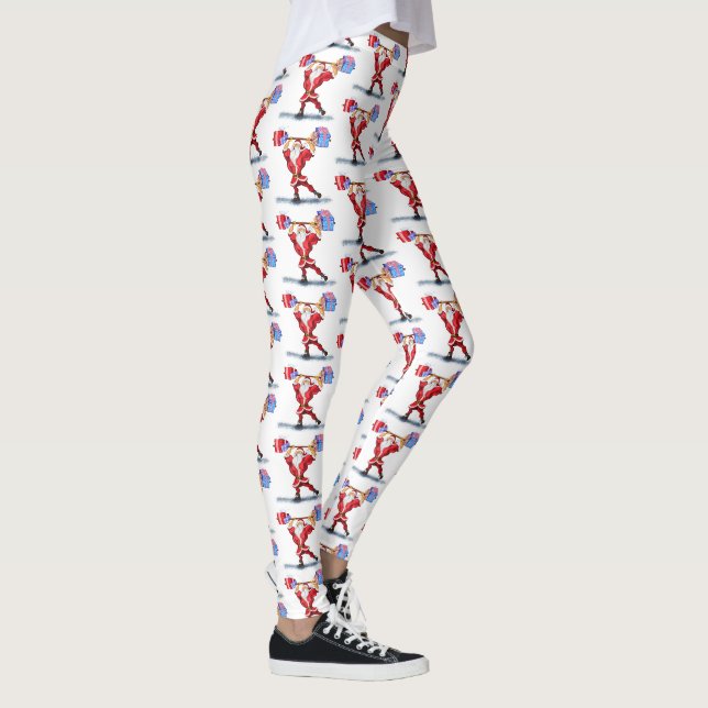 Bodybuilder Weihnachtsgeschenk Funny Leggings (Rechts)
