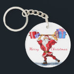 Bodybuilder Weihnachtsmann-Schlüsselanhänger Schlüsselanhänger<br><div class="desc">Schlüsselanhänger mit Bodybuilder Weihnachtsmann mit Weihnachtsgeschenken - Fun Cartoon Malerei Witziges Sortiment - Wählen / Fügen Sie Ihren einzigartigen Text / Name / Farbe - Make Your Special Schlüsselanhänger Gift - Neu vergrössern und verschieben oder entfernen und hinzufügen / Elemente / Text mit Anpassungstool ! Malerei und Design von MIGNED....</div>