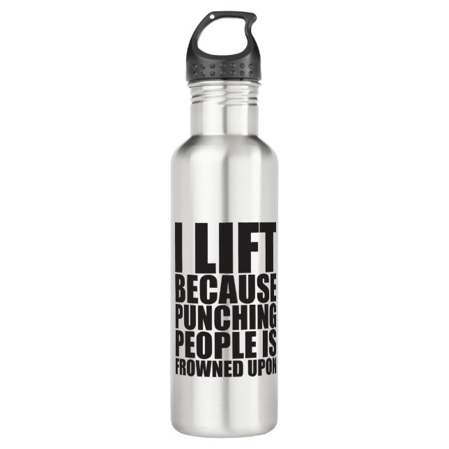 Bodybuildig Spaß, den ich das Lochen anhebe, wird Trinkflasche (Vorderseite)