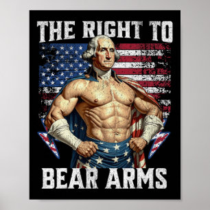 Bodybuilding 4. Juli Vater USA Flagge 2. Bärenarm Poster