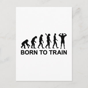 Bodybuilding der Evolution geboren Postkarte
